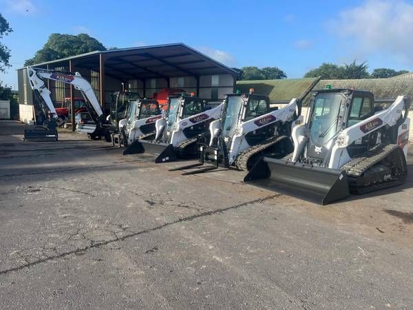 Bobcat machines lined up
